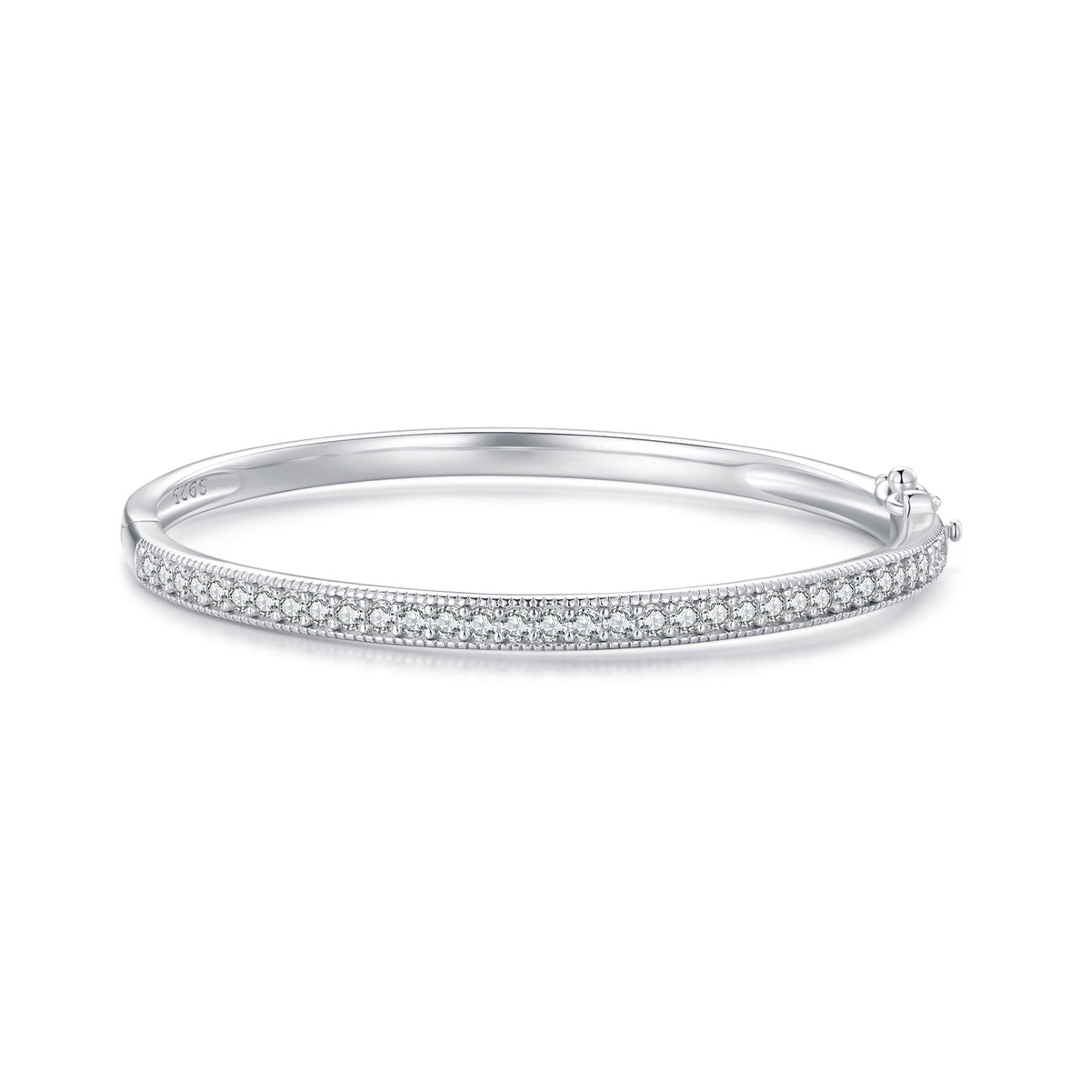 925 silver & platinum pavé CZ bracelet, size 17mm, women's Bids.com on Tampa Home & Garden Store