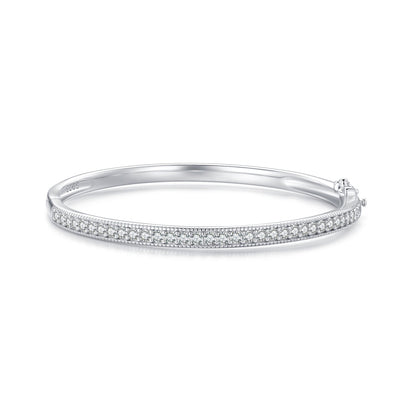 925 silver & platinum pavé CZ bracelet, size 17mm, women's Bids.com on Tampa Home & Garden Store