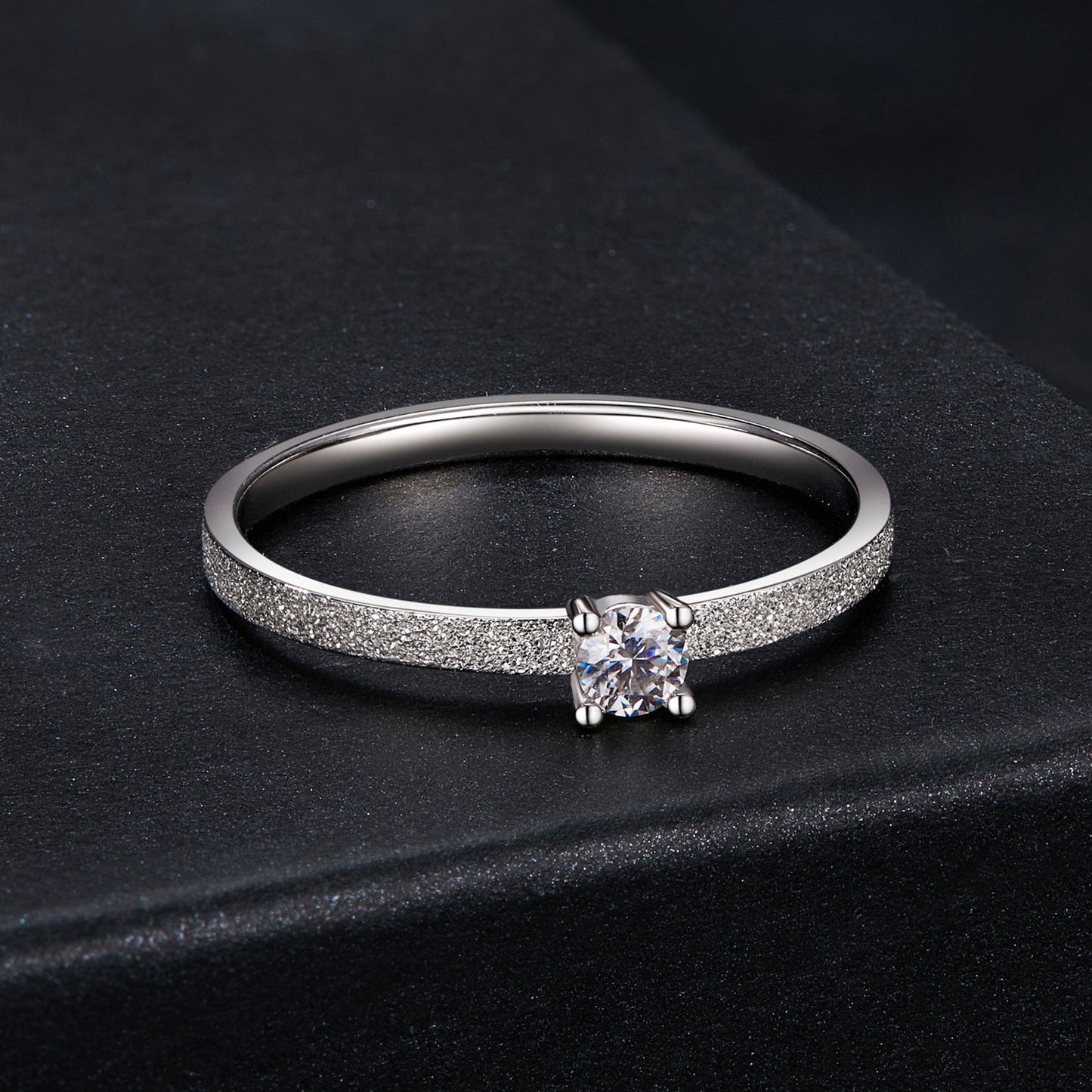 925 Sterling Silver Moissanite Ring size 6 with pave band and 0.1ct center stone on Tampa Home & Garden Store