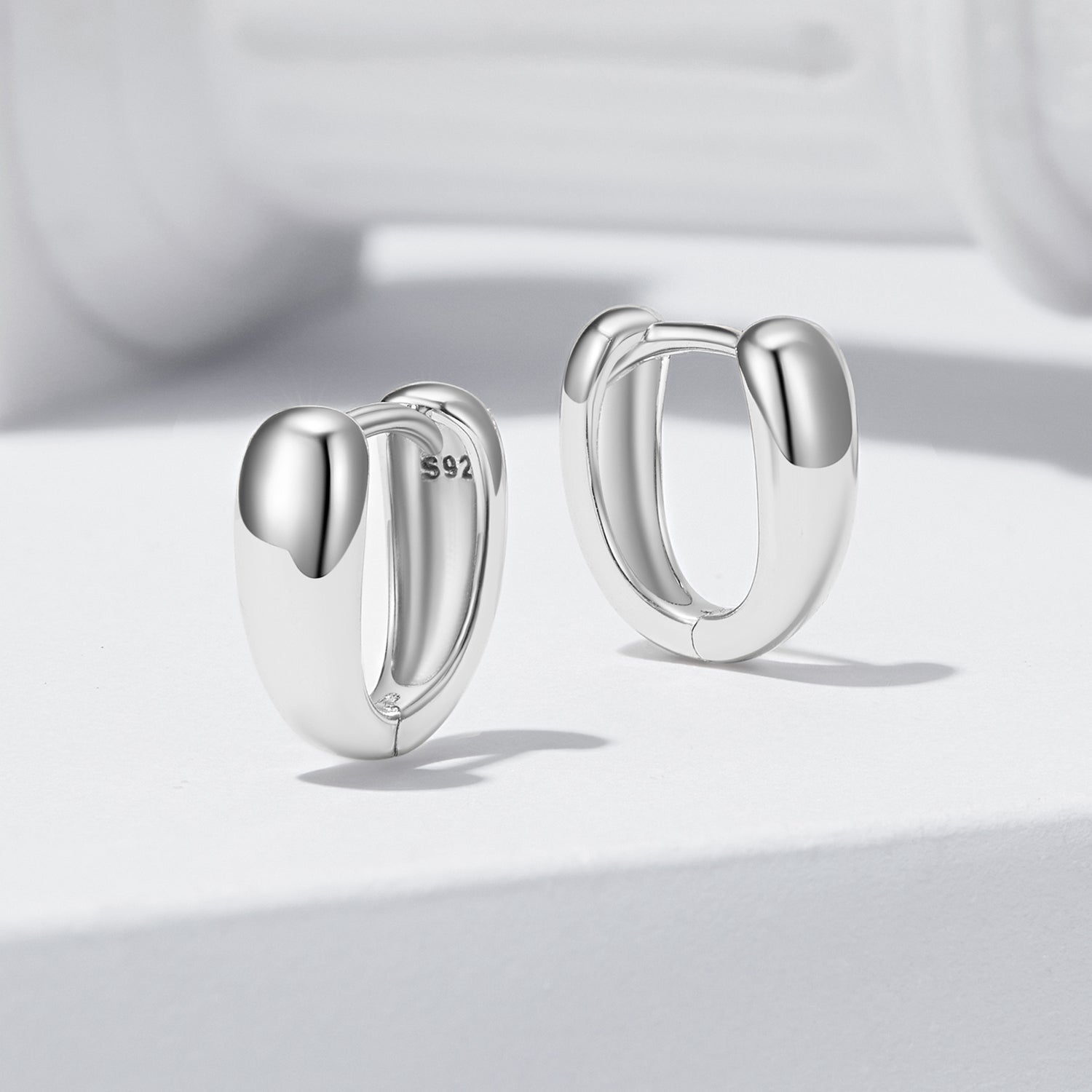 Sterling silver oxidized hoop earrings 12x5mm for women by Bids.com on Tampa Home & Garden Store
