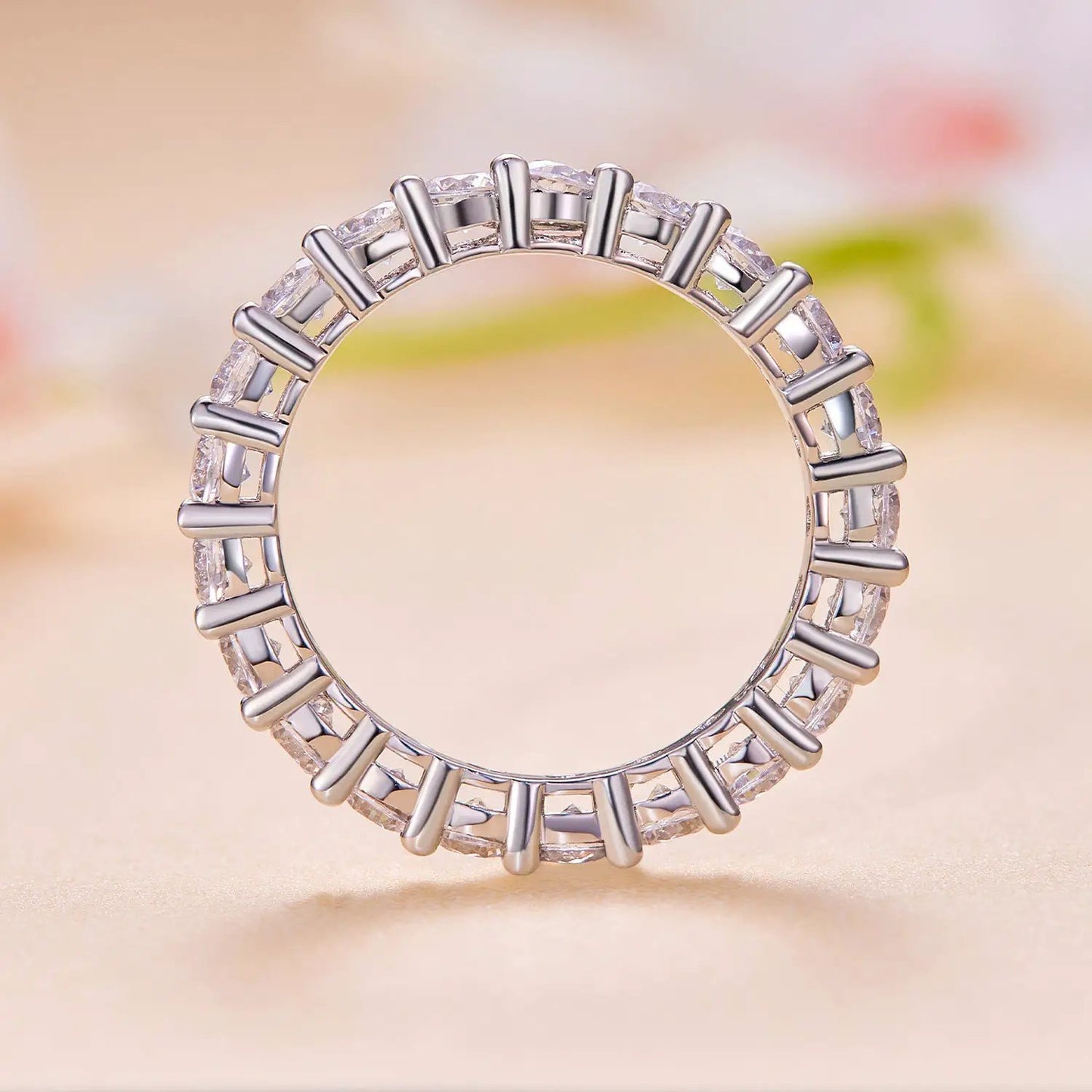 Sterling silver moissanite ring 0.1ct, size 6 for women, by Bids.com on Tampa Home & Garden Store