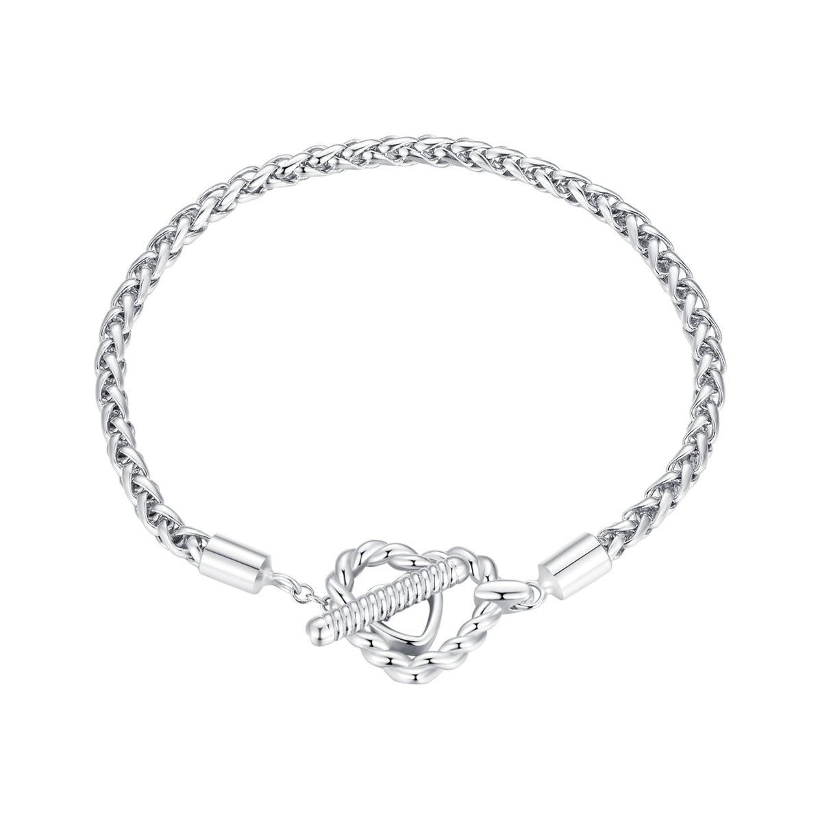 Bracelet 3.0mm silver-plated platinum chain with toggle clasp, size 17 for women, Bids.com on Tampa Home & Garden Store