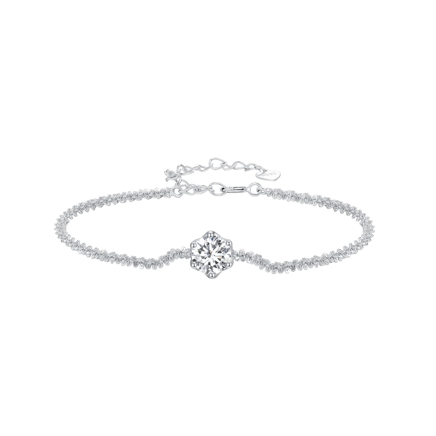 925 Sterling Silver 1 Carat Moissanite Bracelet for Women by Bids.com on Tampa Home & Garden Store