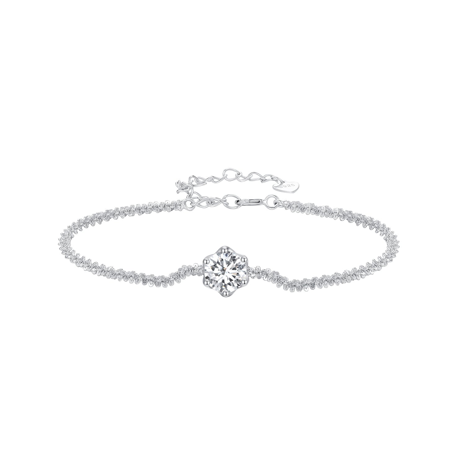 925 Sterling Silver 1 Carat Moissanite Bracelet for Women by Bids.com on Tampa Home & Garden Store