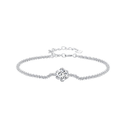 925 Sterling Silver 1 Carat Moissanite Bracelet for Women by Bids.com on Tampa Home & Garden Store