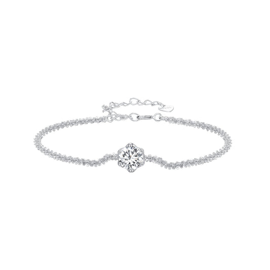 925 Sterling Silver 1 Carat Moissanite Bracelet for Women by Bids.com on Tampa Home & Garden Store