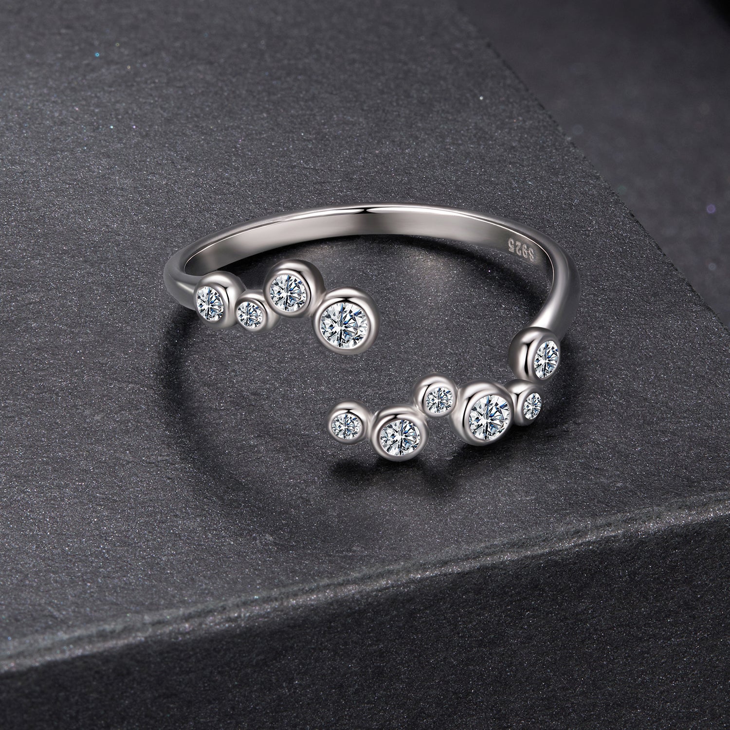 Moissanite ring 0.06ct in 925 sterling silver for women size E Bids.com on Tampa Home & Garden Store