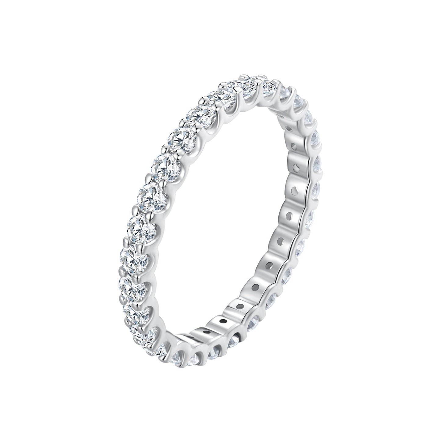 Moissanite ring, S925 silver, 2.0mm stones, size9, ring by Bids.com on Tampa Home & Garden Store