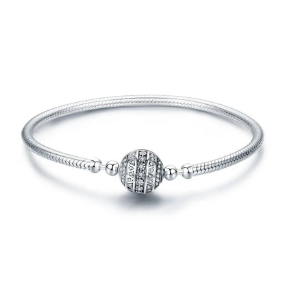 Sterling silver SCB bracelet with crystal ball centerpiece, size 17 for women by Bids.com on Tampa Home & Garden Store