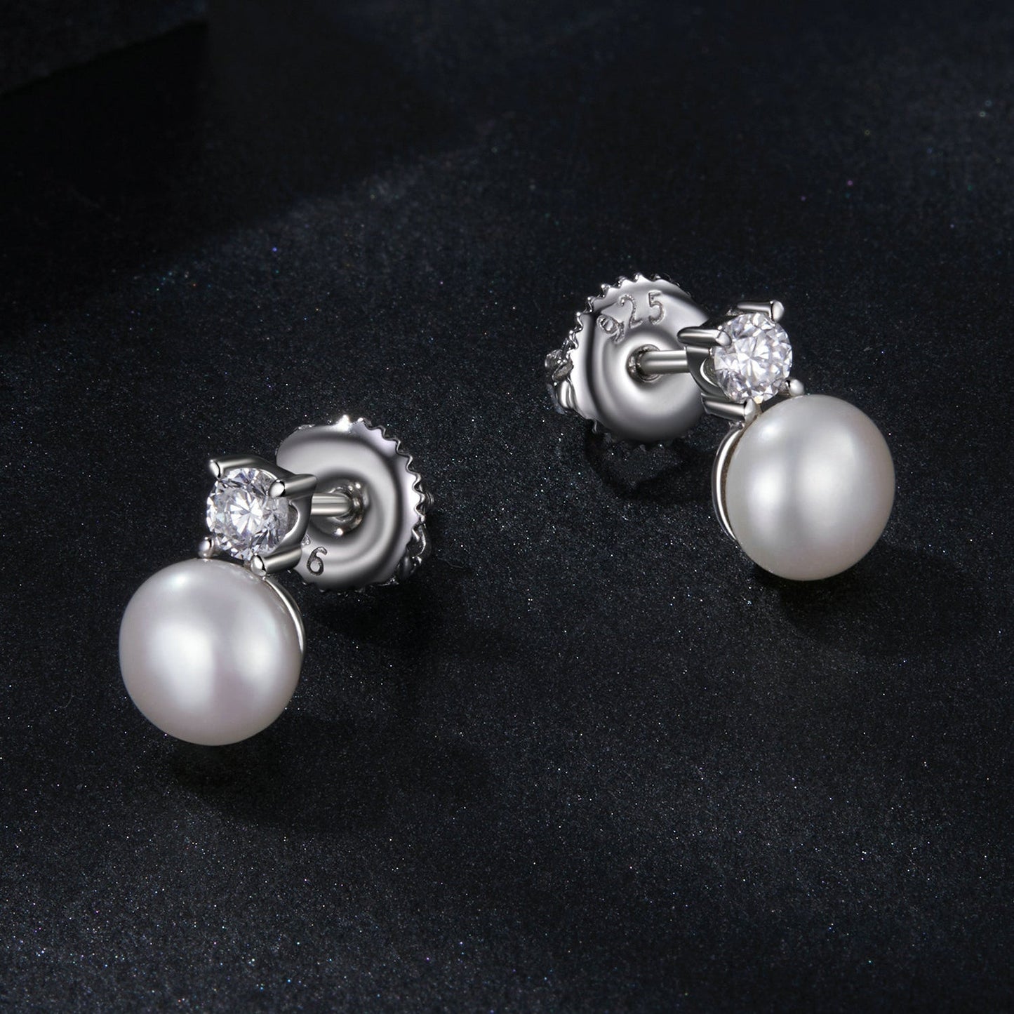Earrings 925 sterling silver moissanite freshwater pearl, Bids.com with pair of pearl drops on Tampa Home & Garden Store