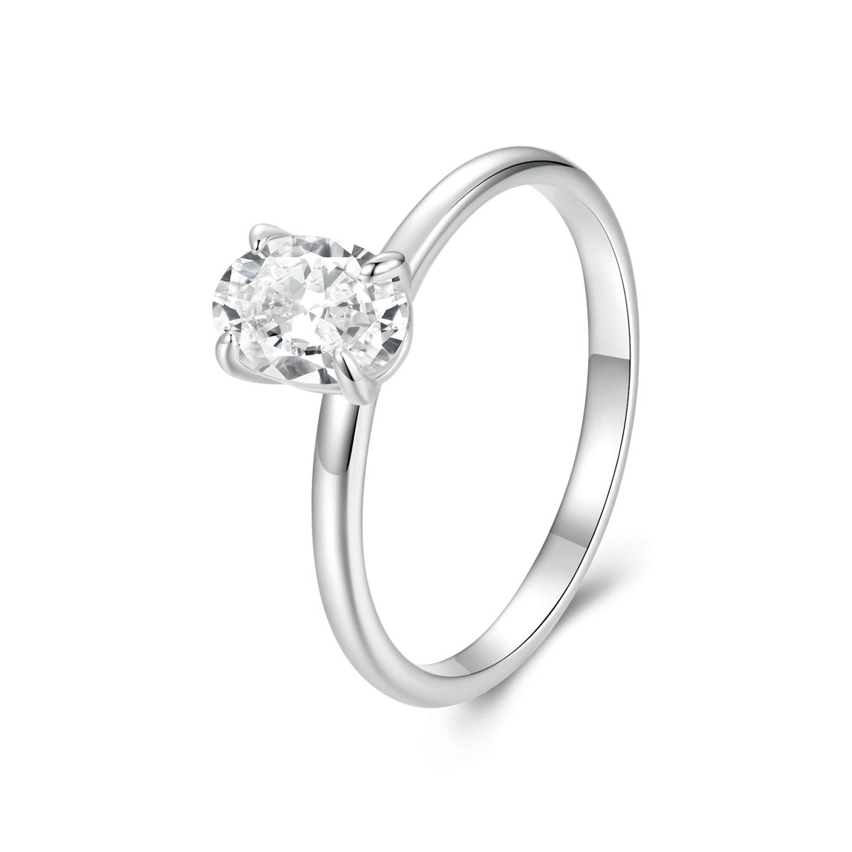 Sterling silver moissanite solitaire ring, 1ct, size 8 on Tampa Home & Garden Store