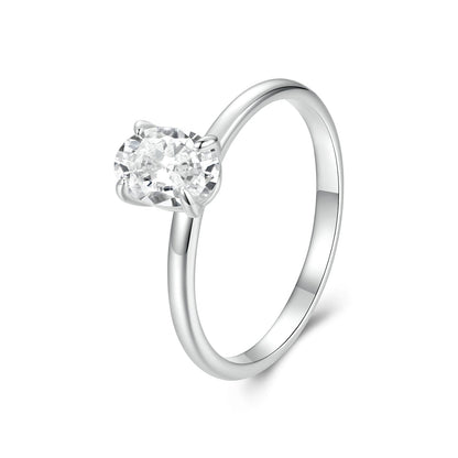 Sterling silver moissanite solitaire ring, 1ct, size 8 on Tampa Home & Garden Store
