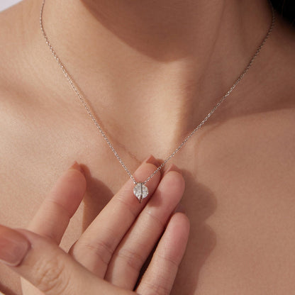 Necklace 925 Sterling Silver 0.65ct moissanite pendant on silver chain by Bids.com on Tampa Home & Garden Store
