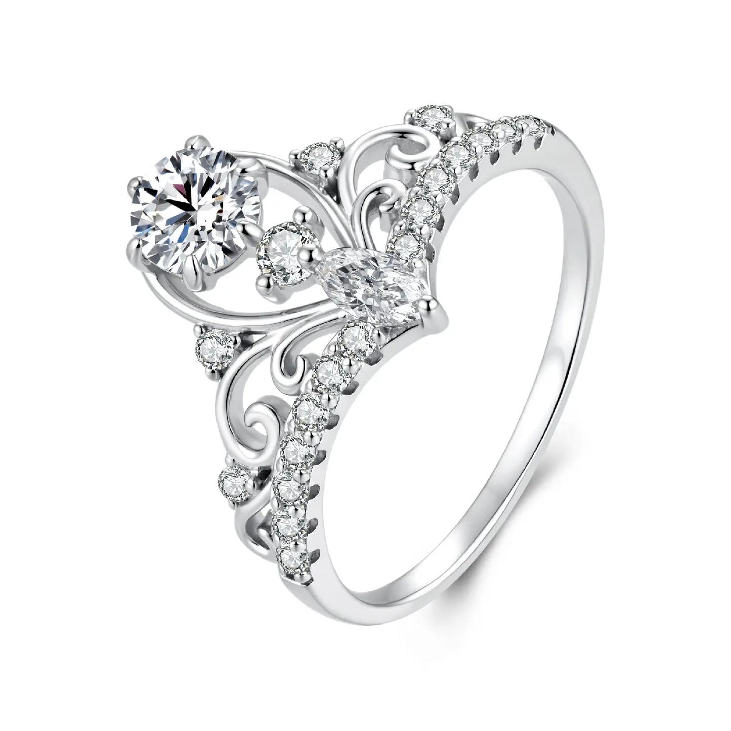 Ring 925 Sterling Silver Moissanite 0.5ct center, size 6, Bids.com on Tampa Home & Garden Store