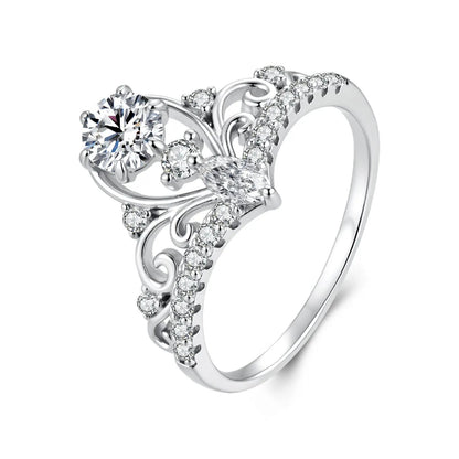 Ring 925 Sterling Silver Moissanite 0.5ct center, size 6, Bids.com on Tampa Home & Garden Store