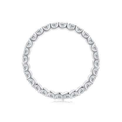 S925 sterling silver moissanite ring, 2.0mm stones, women's size 9, Bids.com on Tampa Home & Garden Store