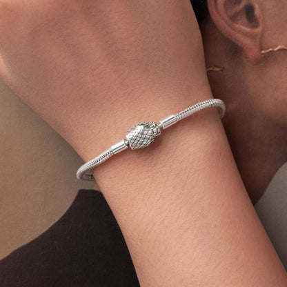Bracelet 925 Sterling Silver CZ, mesh bead, 17cm, for women, Bids.com on Tampa Home & Garden Store