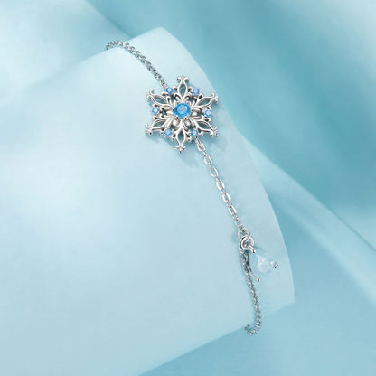 Bracelet 925 Sterling Silver Plated Platinum with ice flower zirconia by Bids.com on Tampa Home & Garden Store