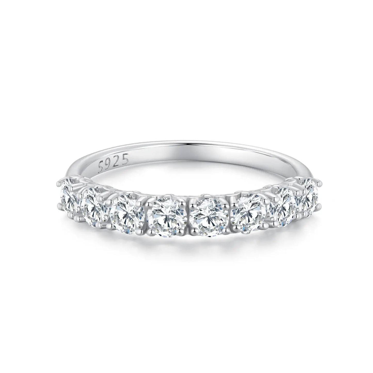 Moissanite ring from Bids.com, sterling silver plated, size 5 for women on Tampa Home & Garden Store