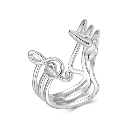 Ring 925 Sterling Silver Plated White Gold adjustable multi-band knot design by Bids.com on Tampa Home & Garden Store