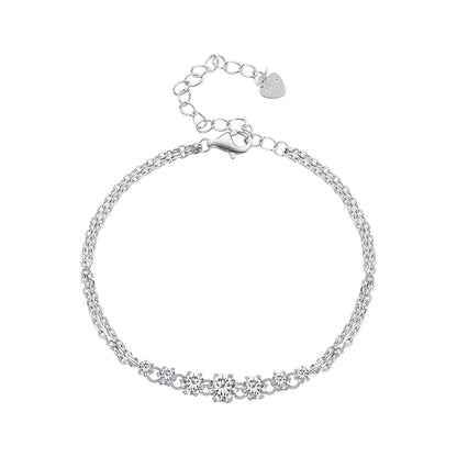 925 sterling silver moissanite bracelet for women with 5mm stones and lobster clasp on Tampa Home & Garden Store