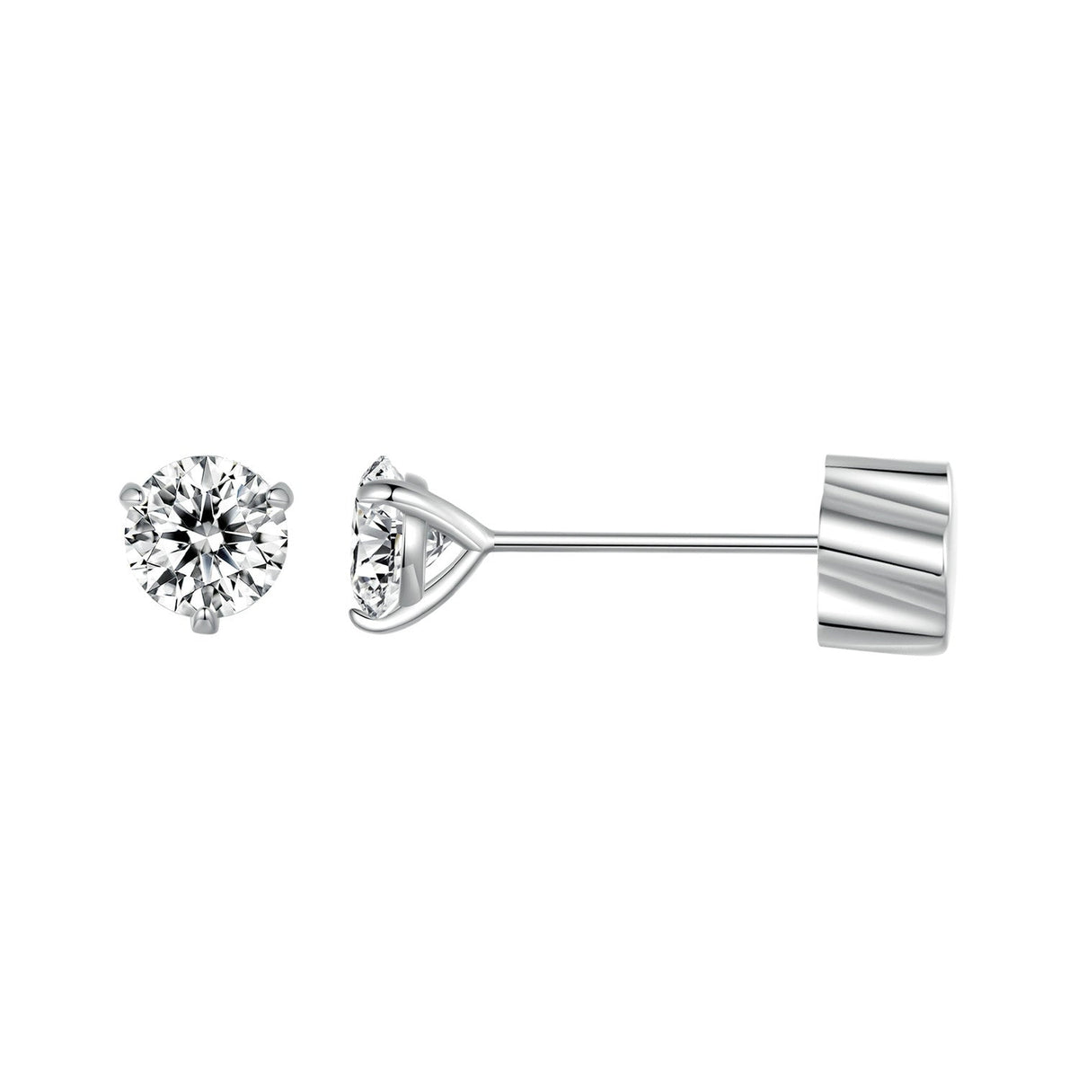 Moissanite stud earring 925 sterling silver Bids.com on Tampa Home & Garden Store