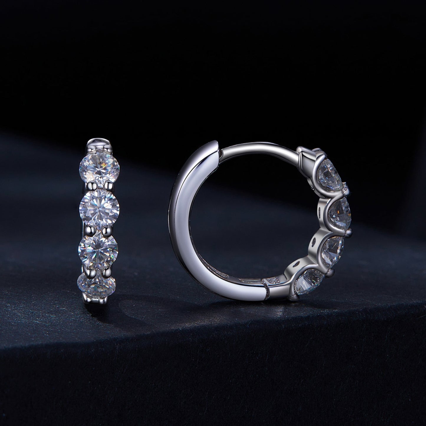 925 Sterling Silver Moissanite Earrings 0.1ct Platinum Plated for Women Bids.com on Tampa Home & Garden Store