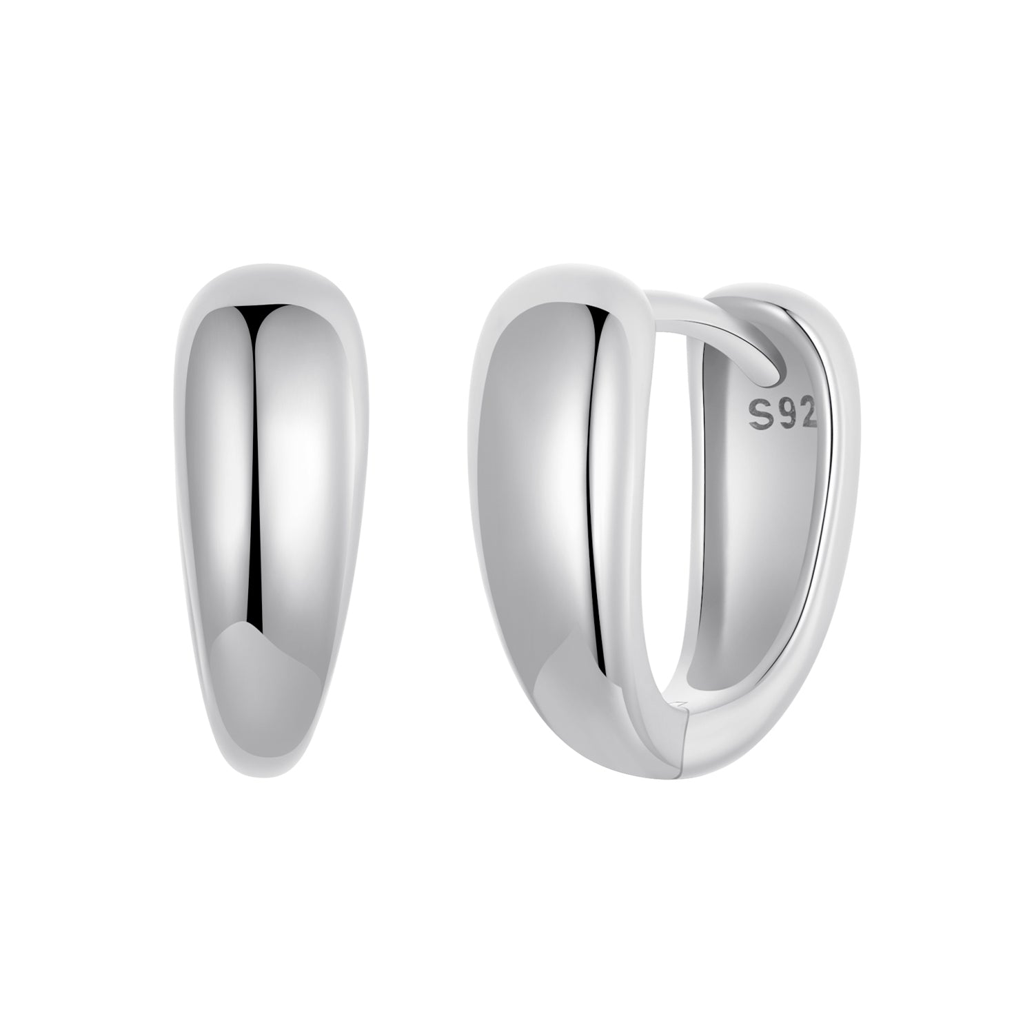 925 Sterling Silver Oxidized Hoop Earrings 12x5mm for Women on Tampa Home & Garden Store