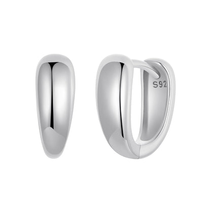 925 Sterling Silver Oxidized Hoop Earrings 12x5mm for Women on Tampa Home & Garden Store