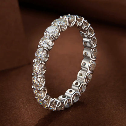 925 Sterling Silver Moissanite Ring for Women, 3mm Moissanite stones, size 6, Bids.com on Tampa Home & Garden Store