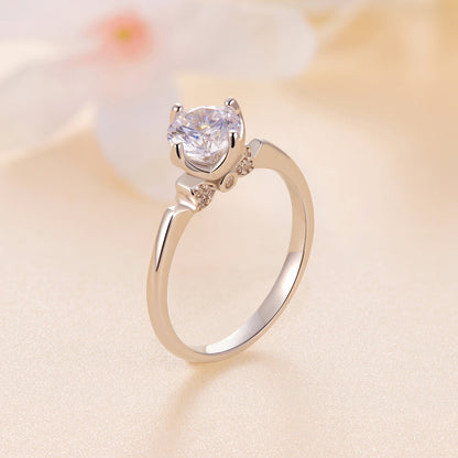 Moissanite ring in 925 sterling silver with 1.0ct center stone, size 8, by Bids.com on Tampa Home & Garden Store