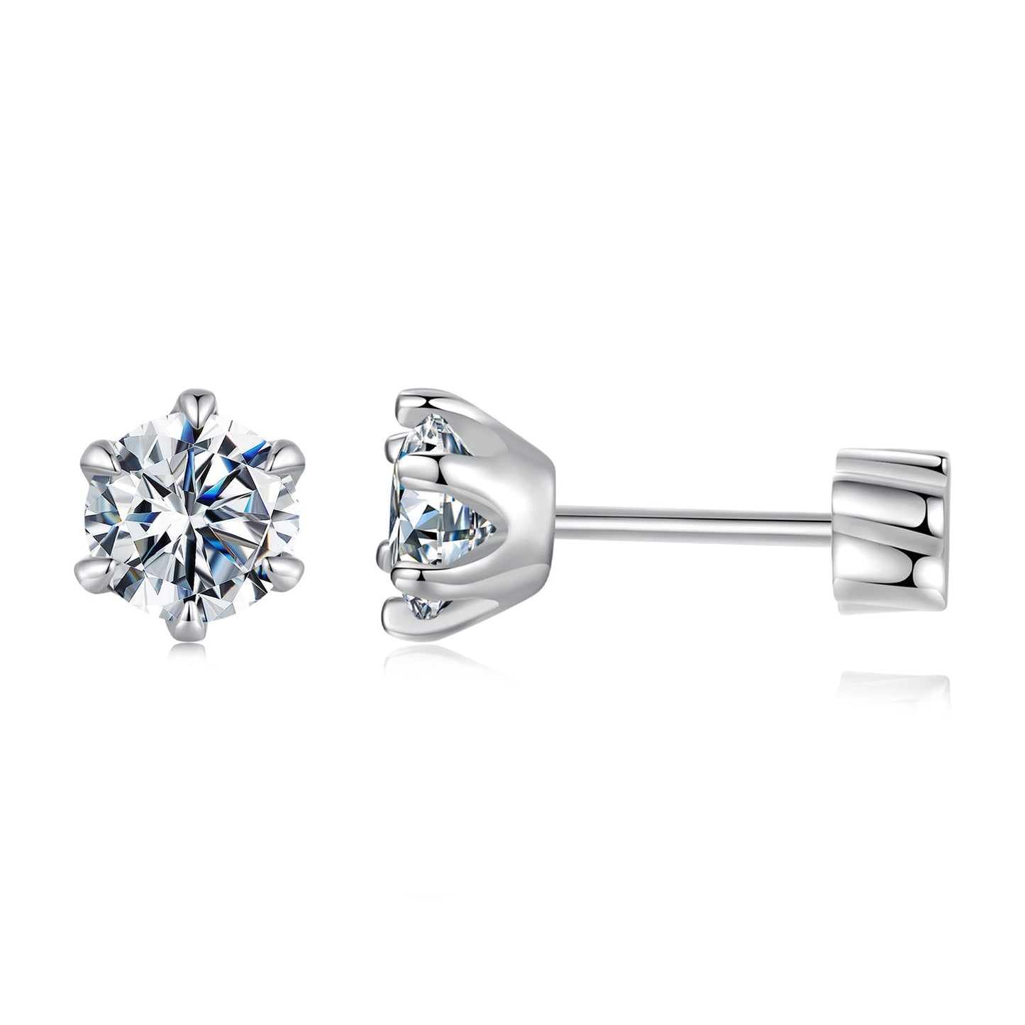 Moissanite stud earrings 0.5ct in 925 sterling silver by Bids.com on Tampa Home & Garden Store