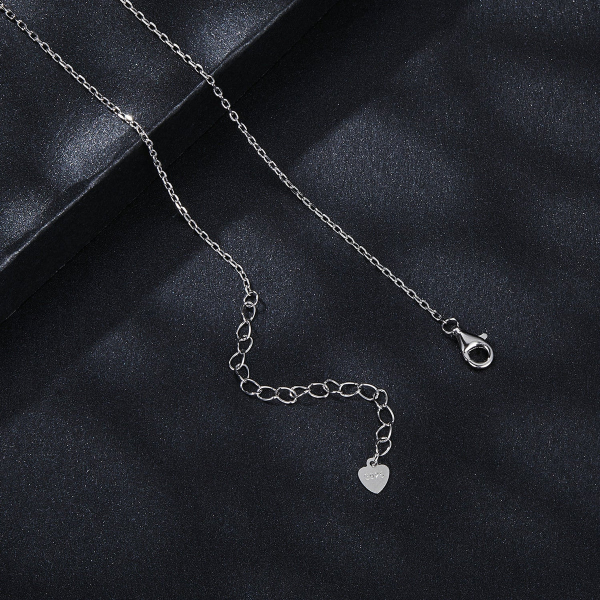 925 sterling silver moissanite pendant necklace with heart charm and lobster clasp on Tampa Home & Garden Store