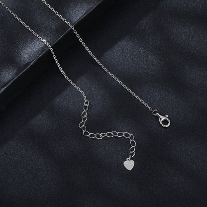 925 sterling silver moissanite pendant necklace with heart charm and lobster clasp on Tampa Home & Garden Store
