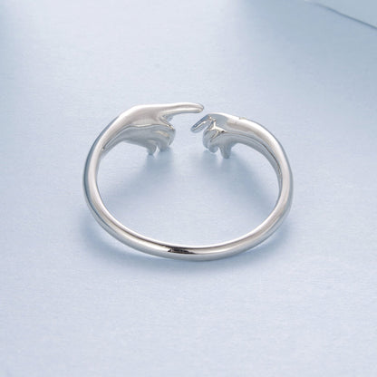 925 Sterling Silver Plated White Gold Ring for Women by Bids.com, open-ended design on Tampa Home & Garden Store