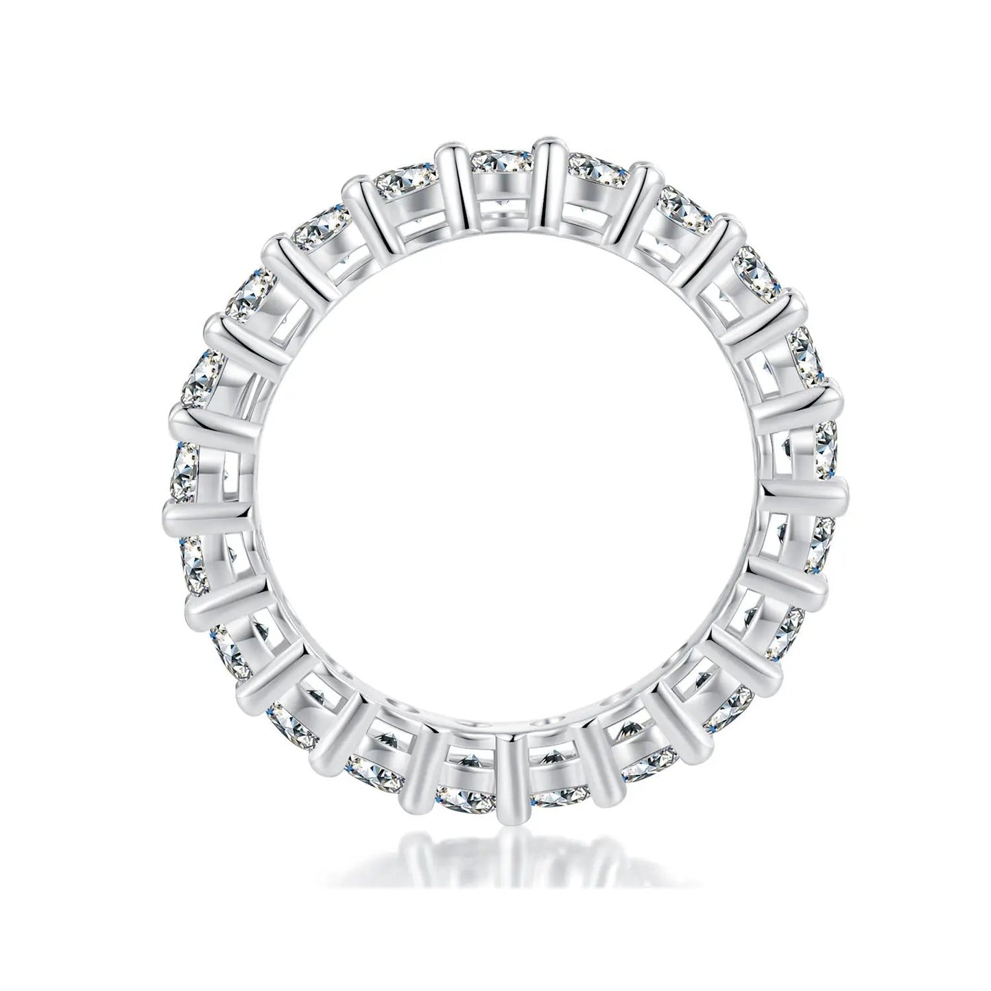 Sterling silver moissanite eternity ring 0.1ct size 6 for women by Bids.com on Tampa Home & Garden Store