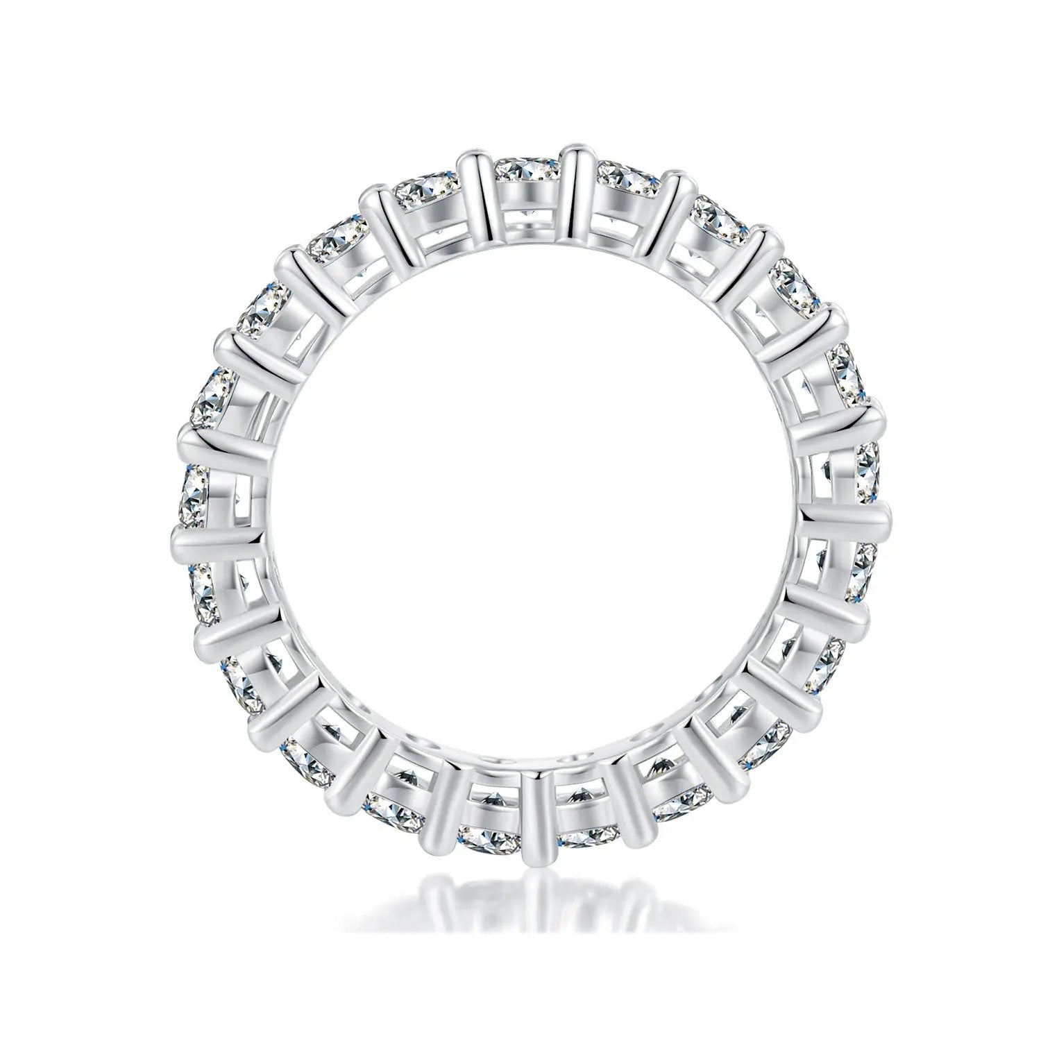 Sterling silver moissanite eternity ring 0.1ct size 6 for women by Bids.com on Tampa Home & Garden Store