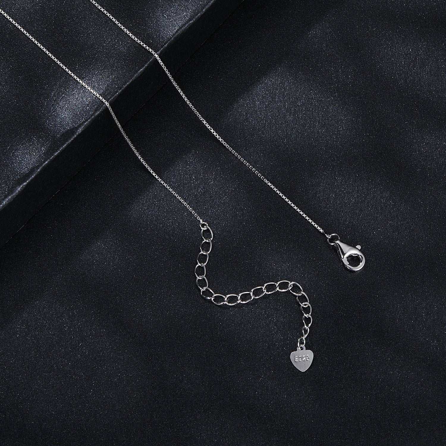 Sterling silver moissanite necklace with pave setting, 450mm chain, lobster clasp, S925 charm on Tampa Home & Garden Store
