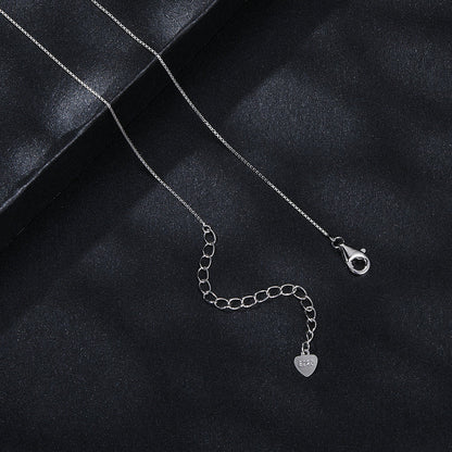 Sterling silver moissanite necklace with pave setting, 450mm chain, lobster clasp, S925 charm on Tampa Home & Garden Store