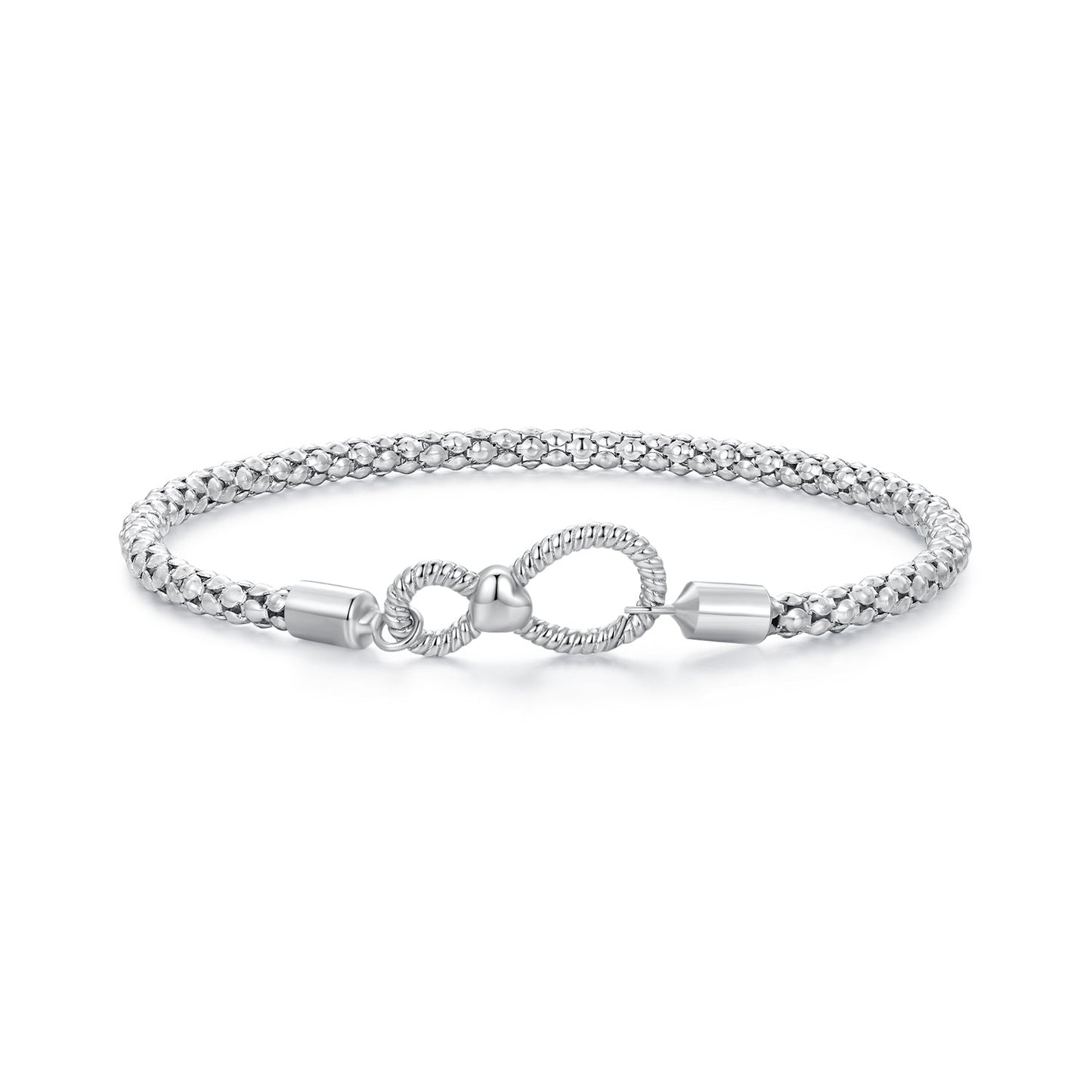 925 Sterling Silver Infinity Love Bracelet, women, size 17, bead chain with infinity heart on Tampa Home & Garden Store