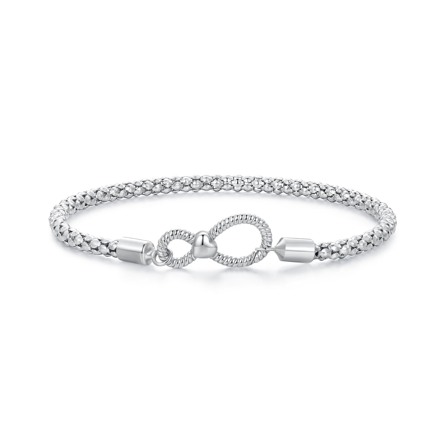 925 Sterling Silver Infinity Love Bracelet, women, size 17, bead chain with infinity heart on Tampa Home & Garden Store