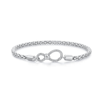 925 Sterling Silver Infinity Love Bracelet, women, size 17, bead chain with infinity heart on Tampa Home & Garden Store