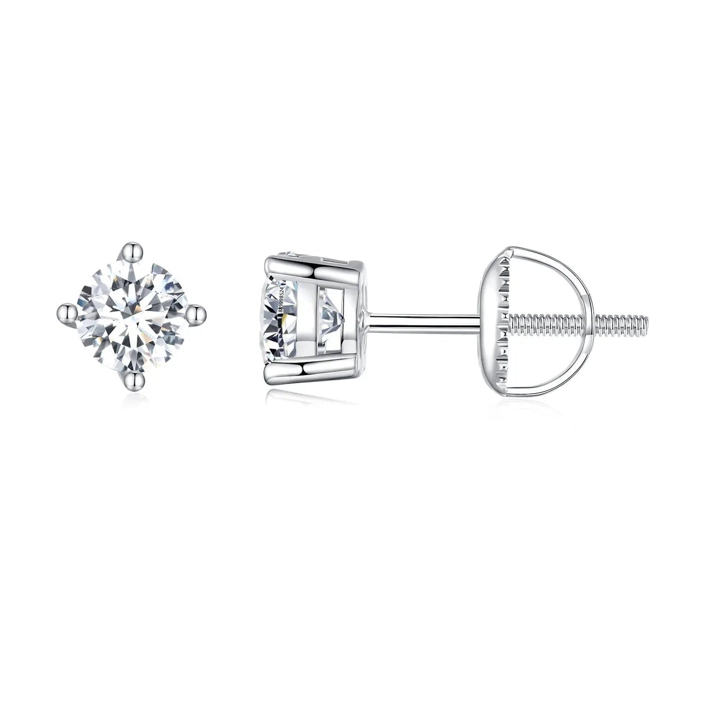 Moissanite stud earrings 925 sterling silver by Bids.com, 0.5cm Style S on Tampa Home & Garden Store