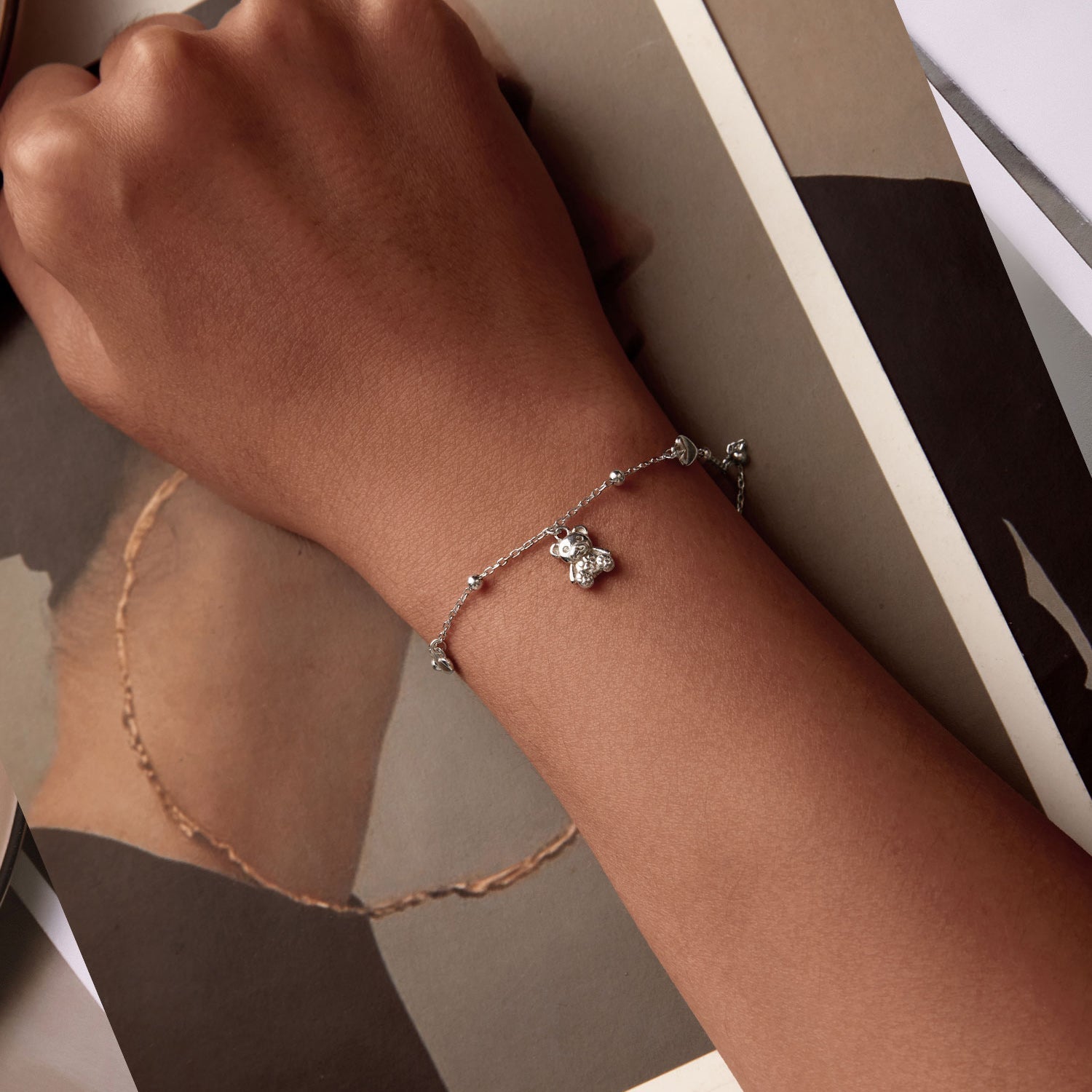 925 sterling silver bracelet with pavé CZ, 150/60mm length, charm on Tampa Home & Garden Store