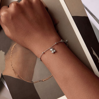 925 sterling silver bracelet with pavé CZ, 150/60mm length, charm on Tampa Home & Garden Store