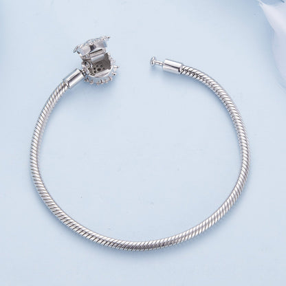 925 Sterling Silver Pavé CZ Bracelet for Women, 170mm length, 3mm snake chain on Tampa Home & Garden Store