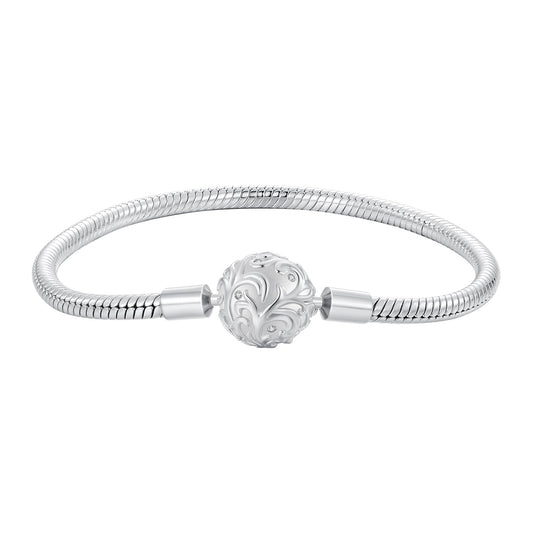 Bracelet 925 Sterling Silver White Gold Plated 17cm CZ Pavé bead by Bids.com on Tampa Home & Garden Store