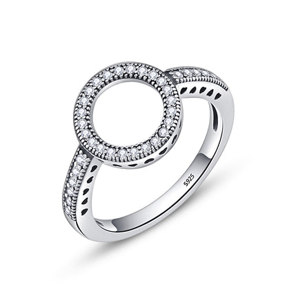 925 Sterling Silver Ring size 6 for Women with pavé diamond circular halo Bids.com on Tampa Home & Garden Store