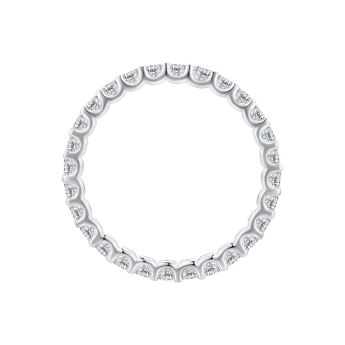 S925 sterling silver moissanite ring size 9 for women, Bids.com, slender band with stones on Tampa Home & Garden Store