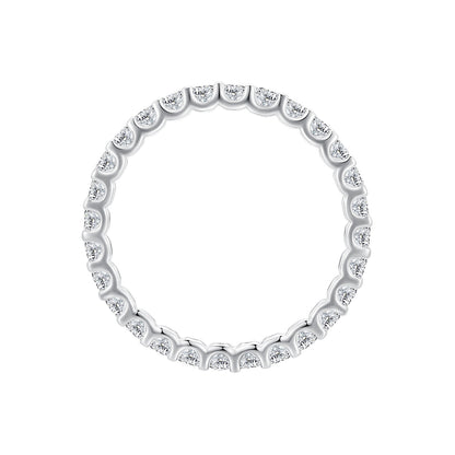 S925 sterling silver moissanite ring size 9 for women, Bids.com, slender band with stones on Tampa Home & Garden Store